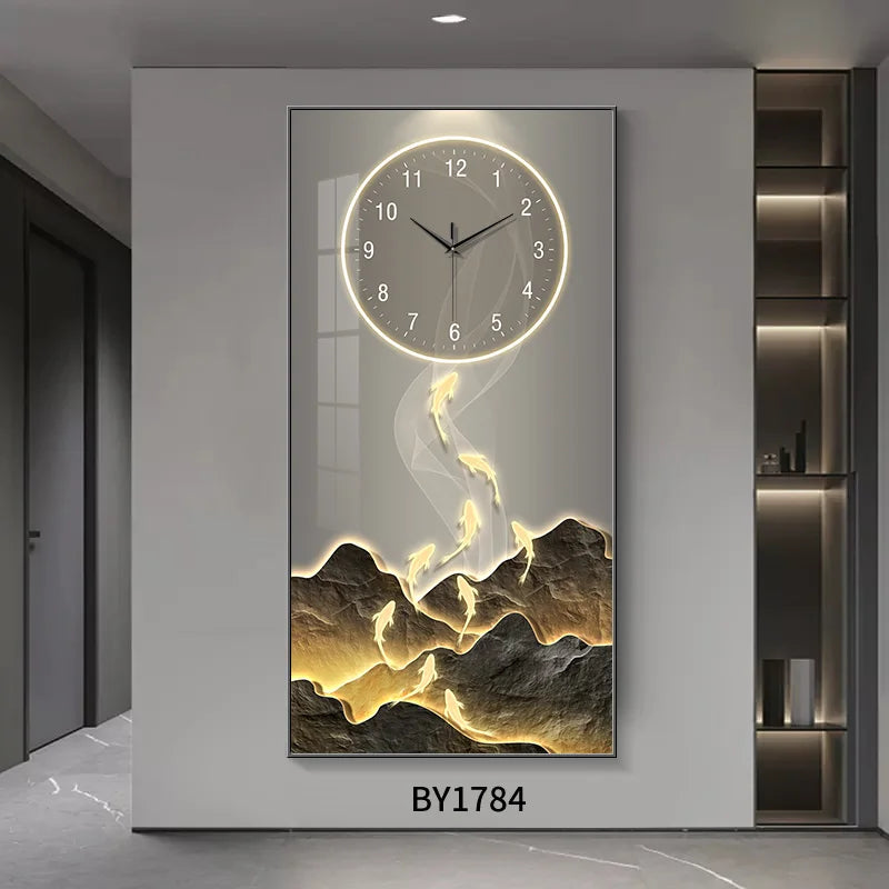 Modern Art Home Decorative 3d Wall Clock Living Room Corridor Digital Large Wall Clock