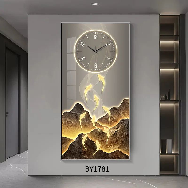 Modern Art Home Decorative 3d Wall Clock Living Room Corridor Digital Large Wall Clock