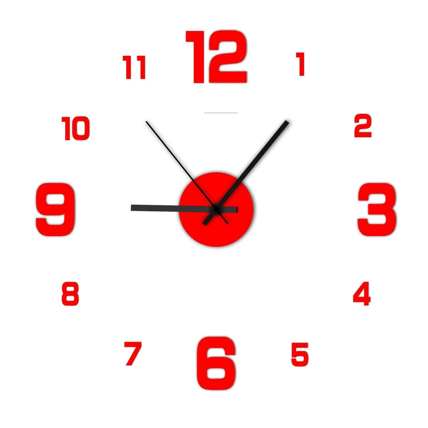 Creative Frameless DIY Wall Clock Wall Decoration Home Silent Clock Living Room