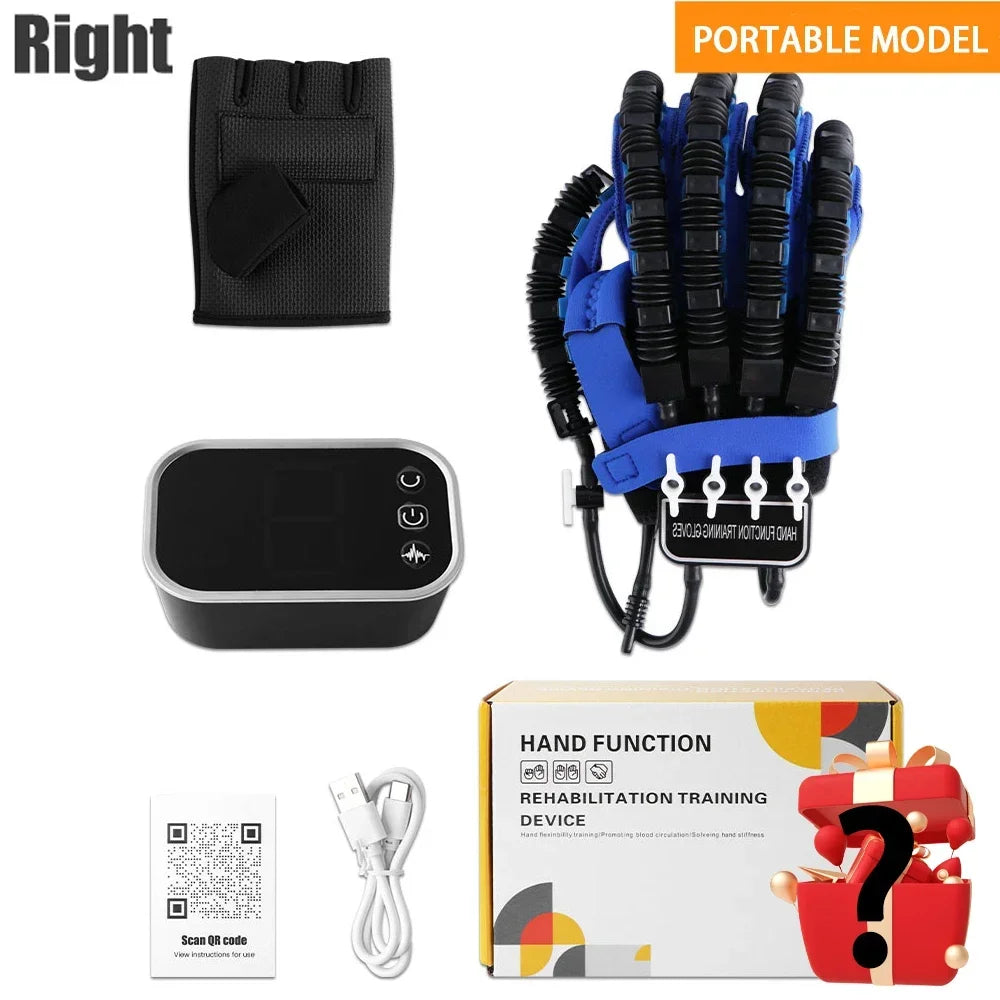 Left & Right Hand Finger Rehabilitation Exerciser Robot Gloves  Training Equipment Therapy