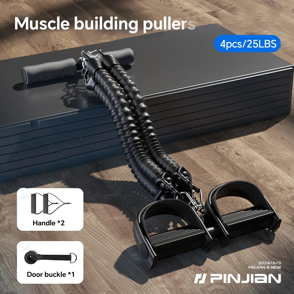 Pedal Tension Rope Puller Exercise At Home Multi-functional Men Sports Gym Equipment