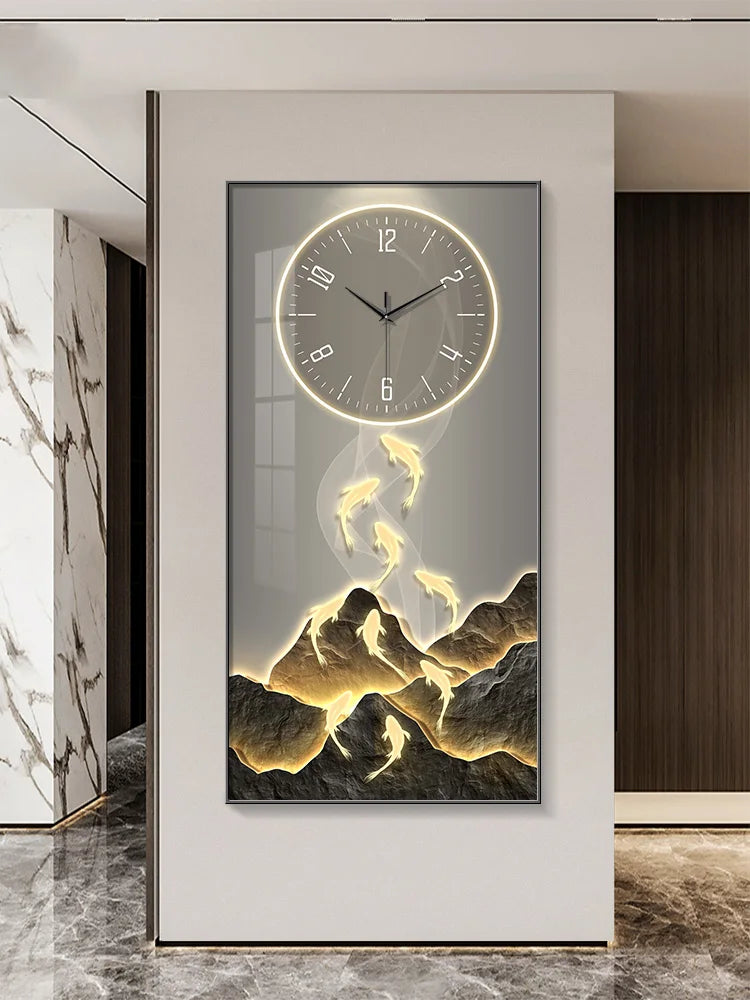 Modern Art Home Decorative 3d Wall Clock Living Room Corridor Digital Large Wall Clock