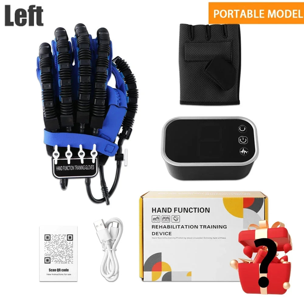 Left & Right Hand Finger Rehabilitation Exerciser Robot Gloves  Training Equipment Therapy