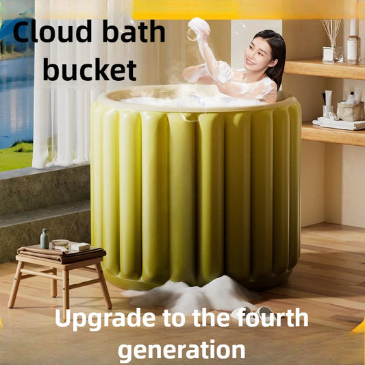 Automatic Inflatable Cloud-shaped Bath Bucket Suitable for Adult Body Bathing Wireless Charging Pump