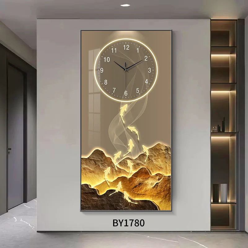 Modern Art Home Decorative 3d Wall Clock Living Room Corridor Digital Large Wall Clock