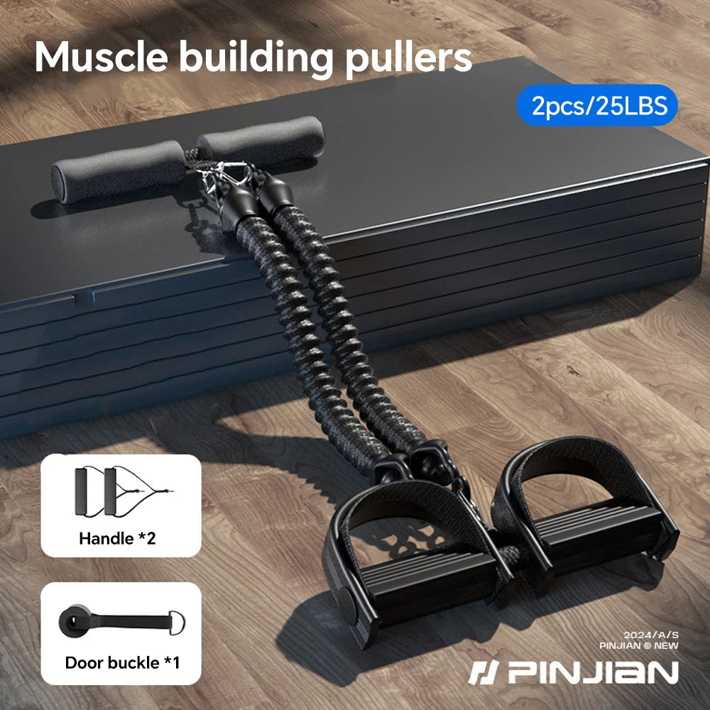 Pedal Tension Rope Puller Exercise At Home Multi-functional Men Sports Gym Equipment