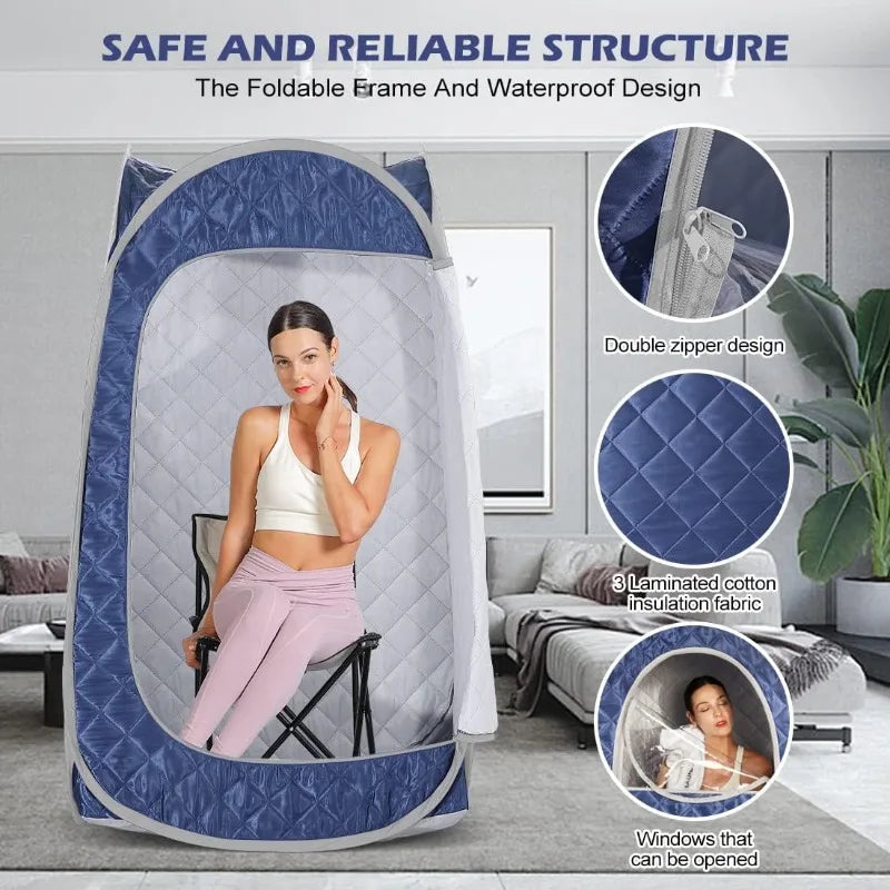 Portable Quick-Folding  Sauna Tents Newly Upgraded Large Space Sauna