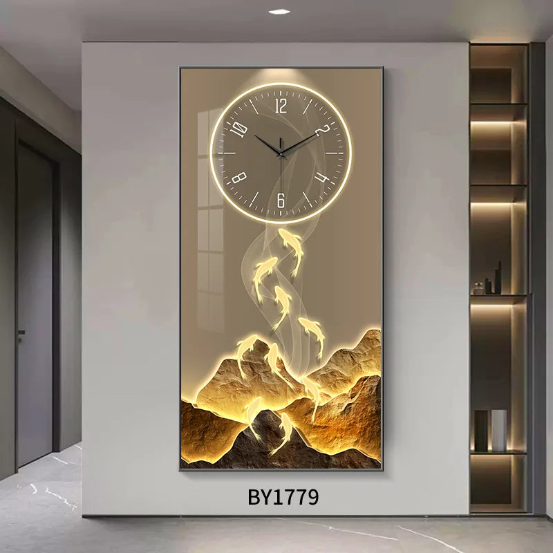 Modern Art Home Decorative 3d Wall Clock Living Room Corridor Digital Large Wall Clock