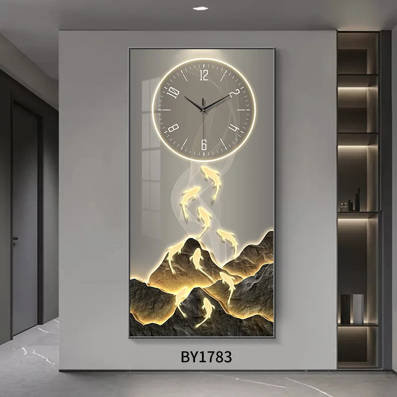 Modern Art Home Decorative 3d Wall Clock Living Room Corridor Digital Large Wall Clock