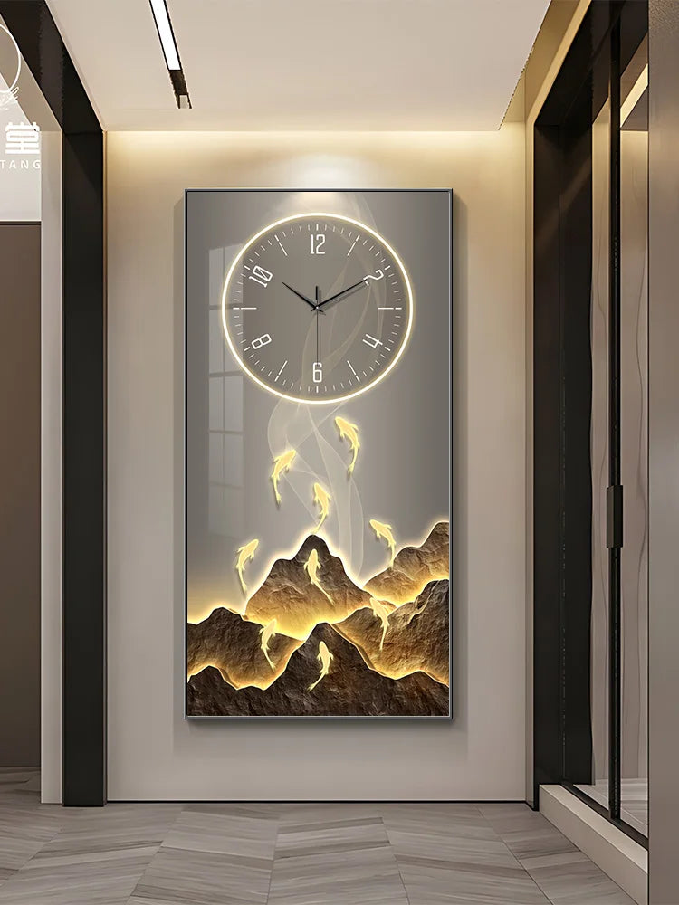 Modern Art Home Decorative 3d Wall Clock Living Room Corridor Digital Large Wall Clock