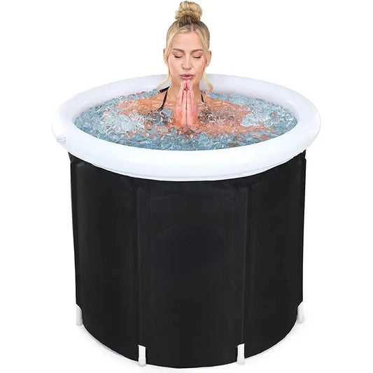 Large Ice Bath Tub Outdoor with Portable Bathtub Athletes Cold Water Therapy Tub