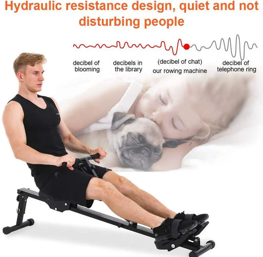 Silent Hydraulic Rowing Machine – Home Fitness & Full-Body Training