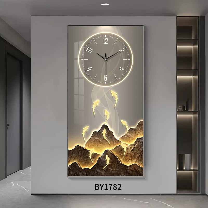 Modern Art Home Decorative 3d Wall Clock Living Room Corridor Digital Large Wall Clock