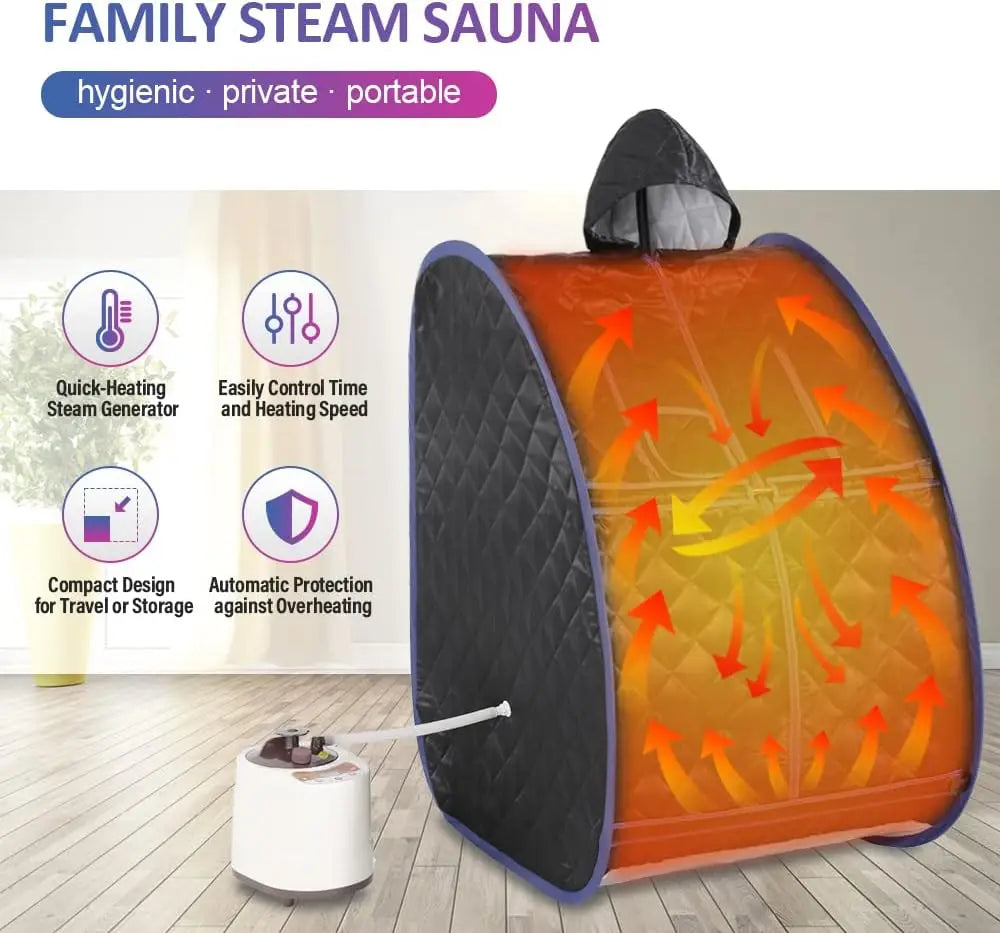 Portable Steamer Sauna for Home Spa Full Body Sauna Tent for Relaxation With 2L Steamer Generator