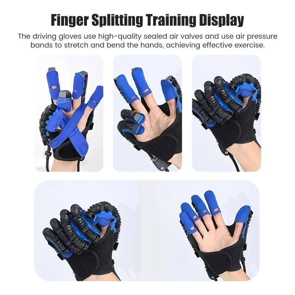 Left & Right Hand Finger Rehabilitation Exerciser Robot Gloves  Training Equipment Therapy